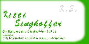 kitti singhoffer business card